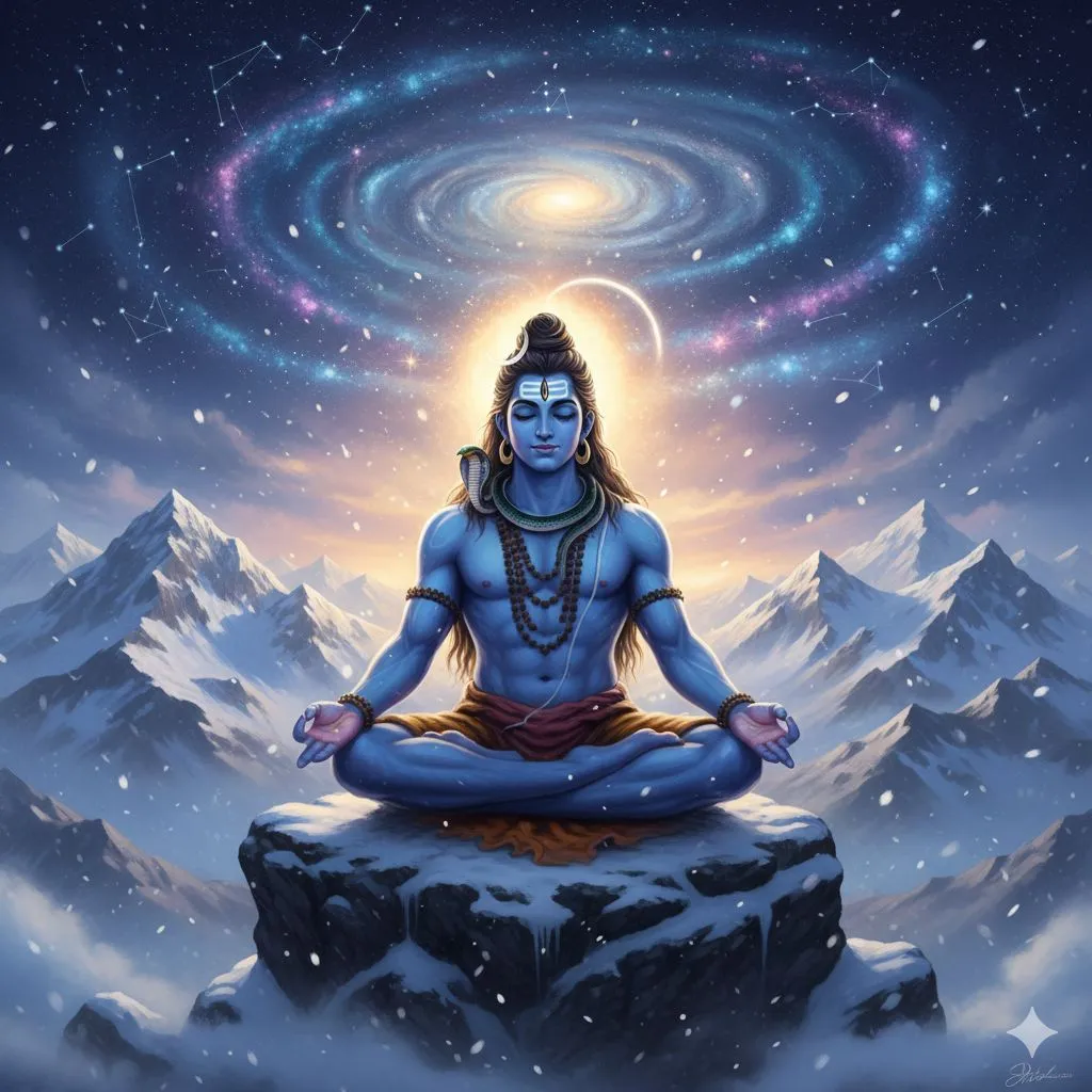 Lord Shiva in Himalayas